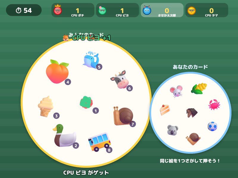 絵合わせ早押しの画面
