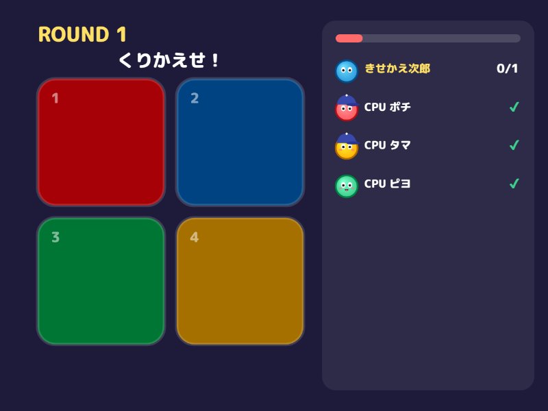メモリーパネルの画面